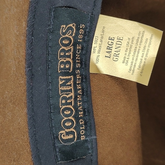 Fedora Hat Goorin Bros "Dean the Butcher" Wool SZ LARGE - Picture 9 of 11